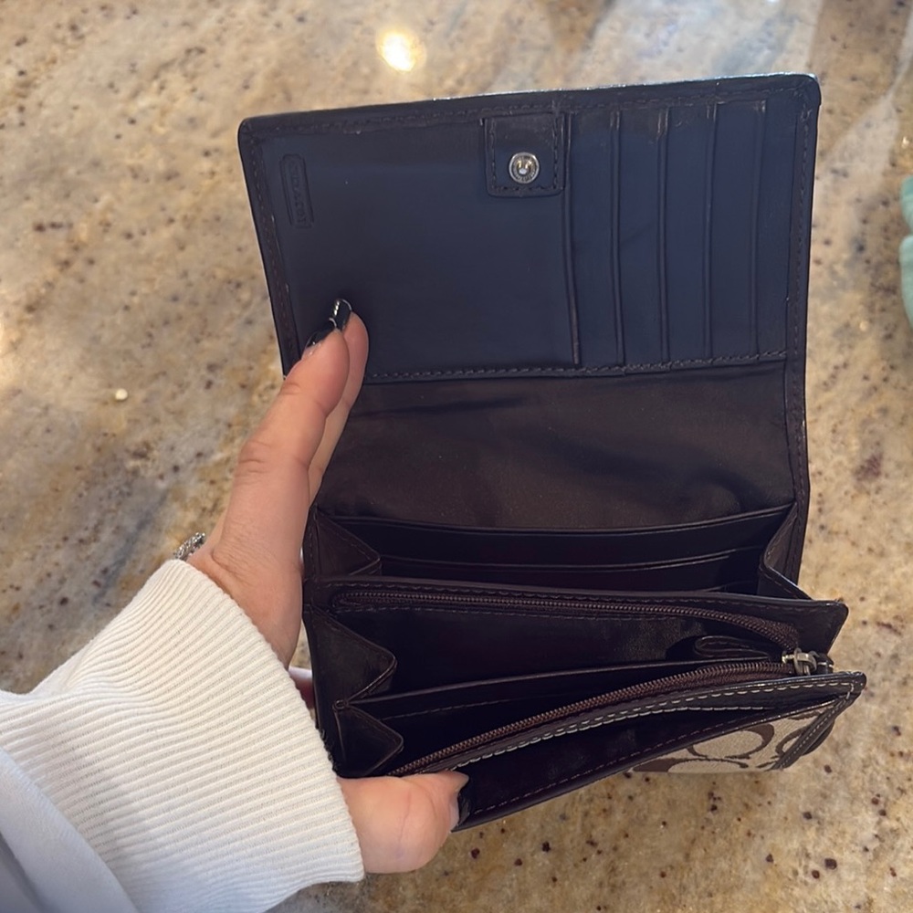 Coach Brown and Tan Wallet - Picture 3 of 8
